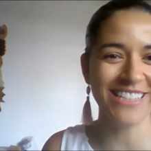 Tania Moreno Ramos durante el webinario