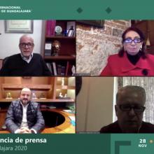 Autoridades en conferencia de prensa de la FIL