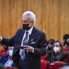 Mtro. José Manuel Jurado Parres durante la sesión del Consejo General Universitario