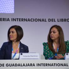 Yolanda Martínez, Banco Mundial y Valeria Padilla, Coordinación de Internacionalización UdeG