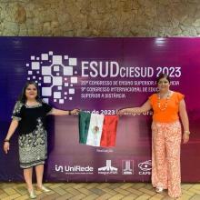 María García Quezada y Graciela Espinosa de la Rosa, académicas de UDGVirtual