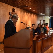 Doctor Jorge Alberto Balpuesta , director Académico de UDGVirtual haciendo uso de la voz