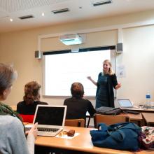 Doctora Inna Artemova durante la estancia académica en el Laboratorio de Innovación Digital para la Educación