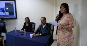 Presídium durante la charla con motivo del Día Internacional del Hombre